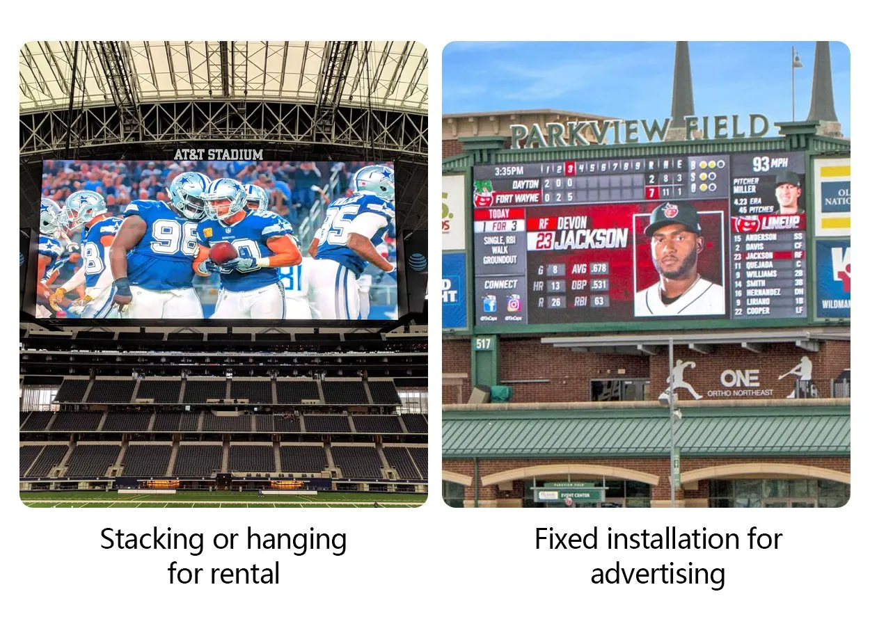 P8 outdoor LED stadium screen