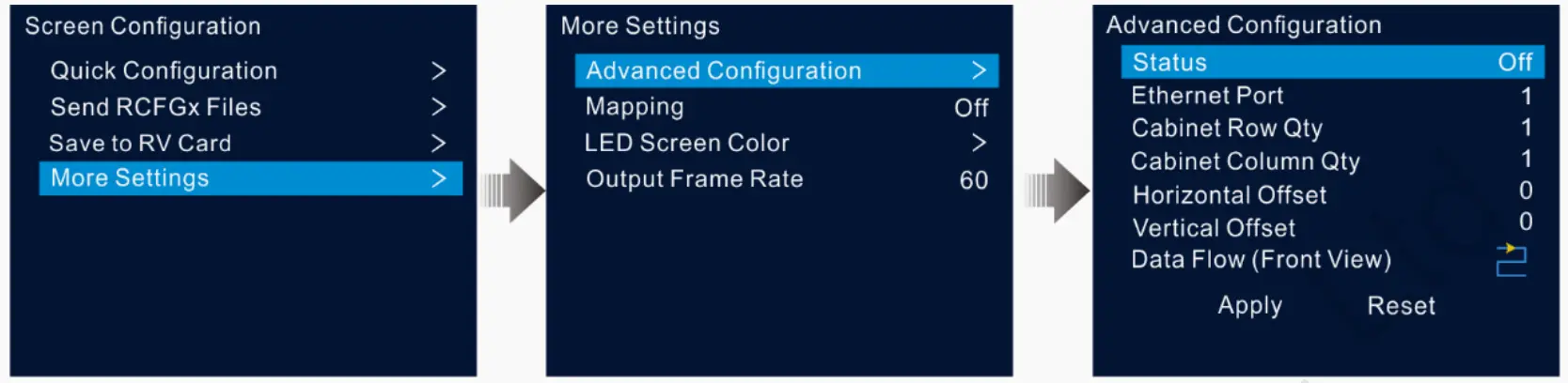 VX400Pro Advanced configuration