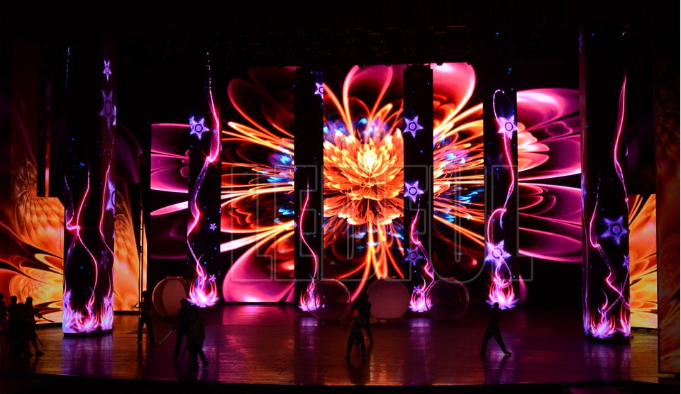 Indoor rental LED display on the stage