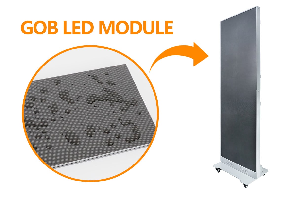 Foldable Poster LED Screen 7 LED Display Manufacturer in China HonghaiLED 640×1920mm Indoor Foldable Poster LED Display