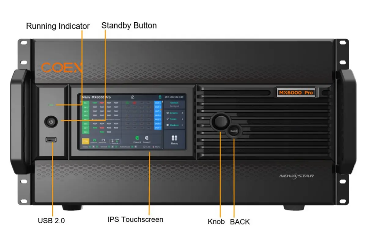 Novastar MX6000 Pro Front Panel