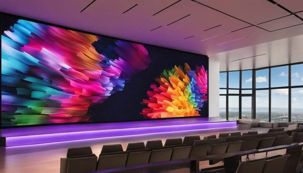 Large LED video screen used to display visual content