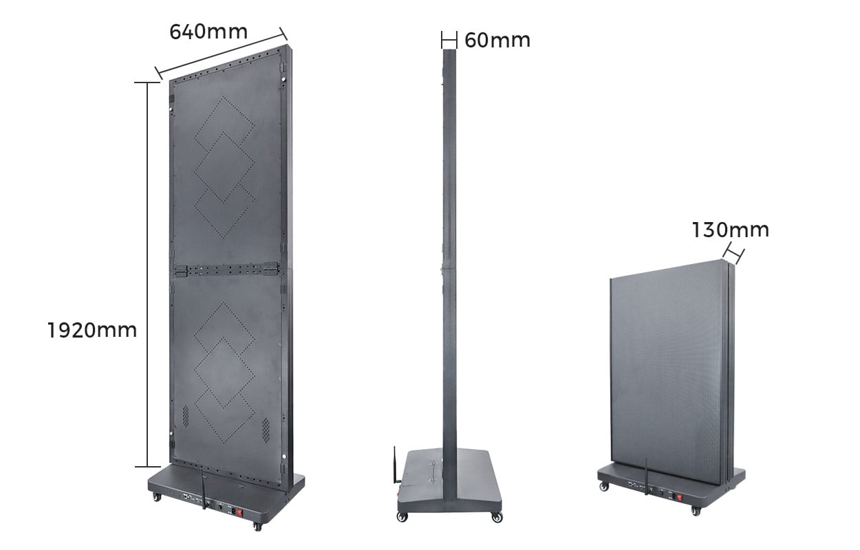 640×1920mm Indoor Foldable Poster LED Display