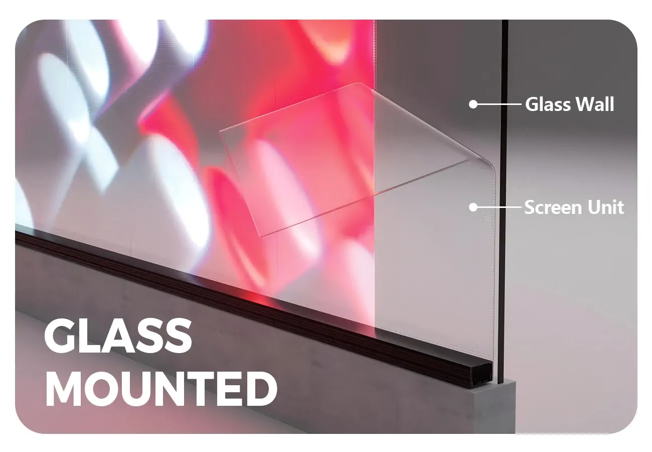 Rolling LED Screen Installed Easily on the Glass Wall LED Display Manufacturer in China HonghaiLED Rolling LED Screen Installed Easily on the Glass Wall