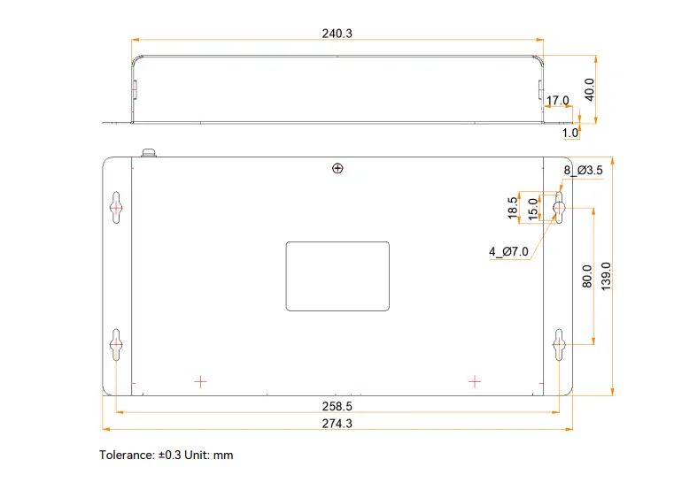 NovaStar TB30 enclosure dimensions