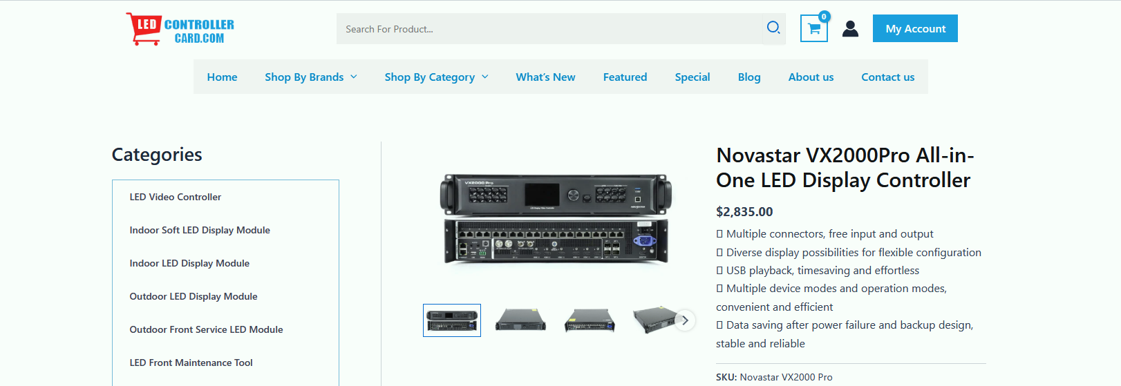 NovaStar VX2000 Pro price reference chart