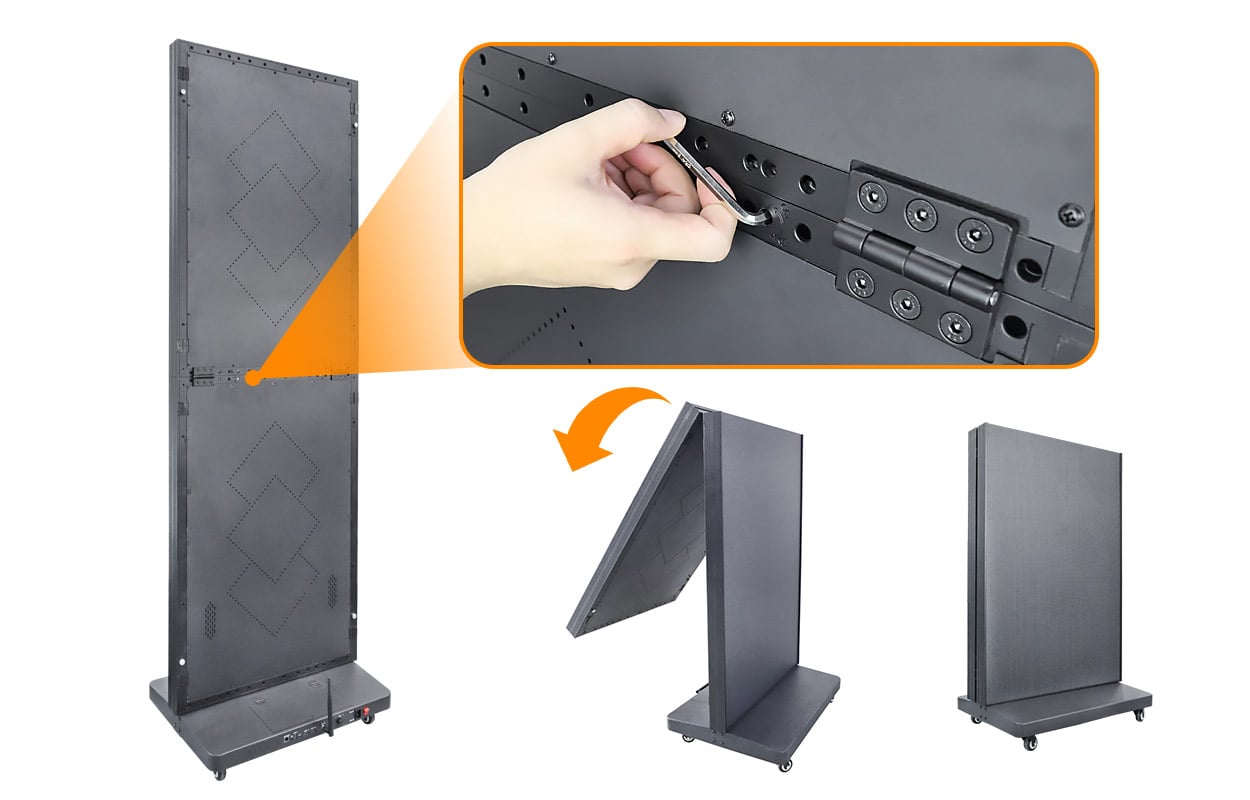 640×1920mm Indoor Foldable Poster LED Display