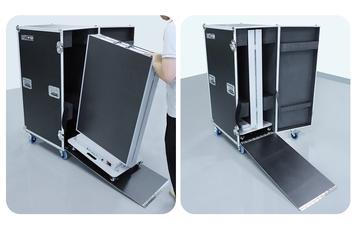 FoldablePosterLEDScreen11 LED Display Manufacturer in China HonghaiLED 640×1920mm Indoor Foldable Poster LED Display