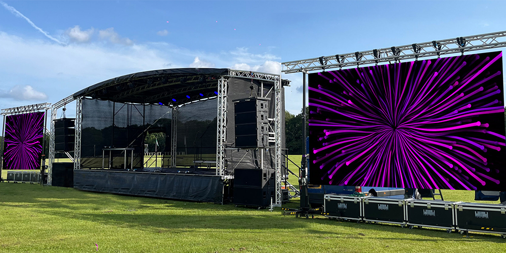 Colorlight X20 video processor driving an LED wall at a live concert