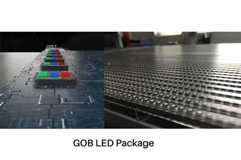 GOB LED Package LED Display Manufacturer in China HonghaiLED GOB protective packaging illustration for an LED display module